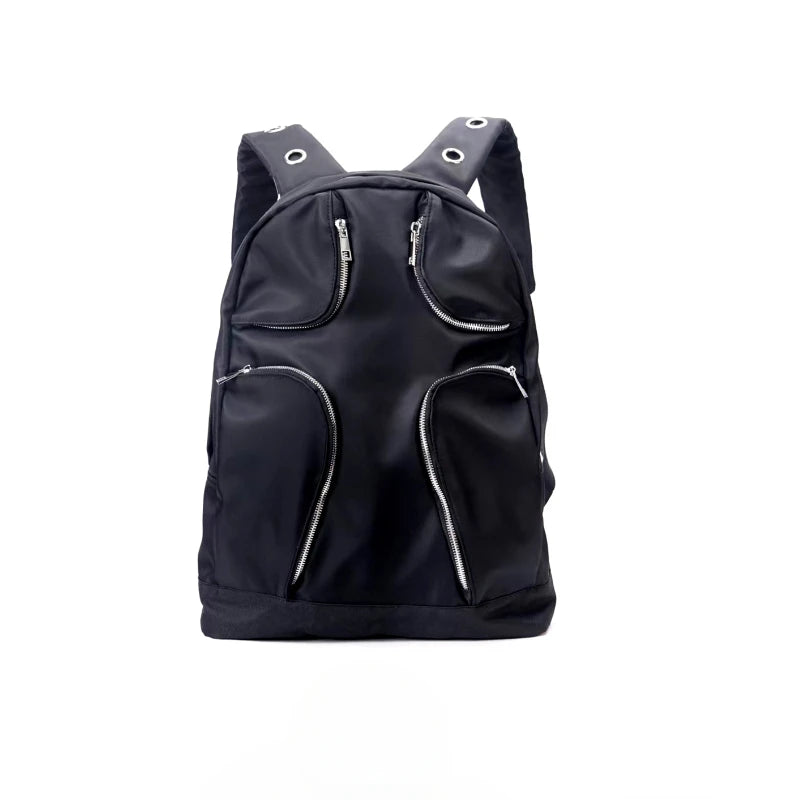 BLACK ZIPPER HOLE BAG