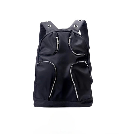 BLACK ZIPPER HOLE BAG