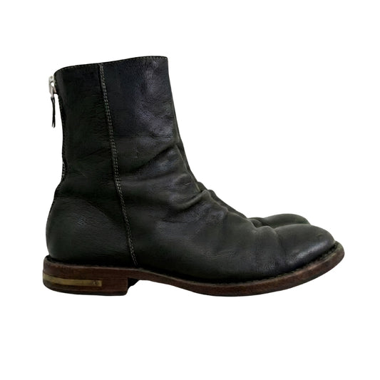 WRINKLED BLACK WYATT BOOTS